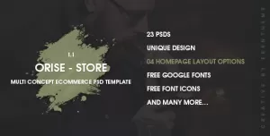 Orise Store - Ecommerce PSD Template