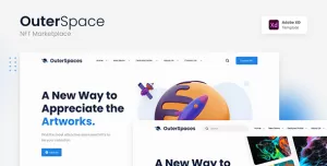 OuterSpace - Modern NFT Marketplace UI Template Adobe XD
