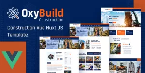 OxyBuild – Vue JS Construction Template using Nuxt JS