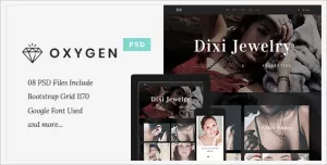 Oxygen Jewelry Ecommerce - PSD Template