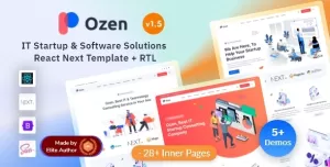 Ozen - IT Startup & Software Solutions React Nextjs Template