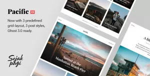 Pacific: Photoblog theme with minimal grid layout