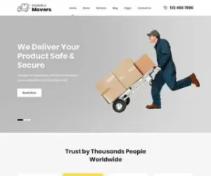 Packers and Movers WordPress theme logistics courier moving company