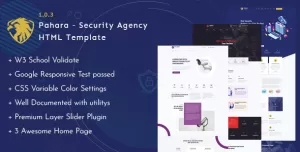Pahara - Security Agency HTML Template
