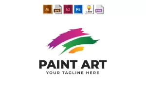 Paint Art Logo Template  Specially Design For Creative Businesses And Personal Use