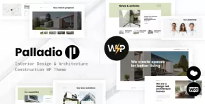 Palladio  Interior Design & Architecture Construction WordPress Theme