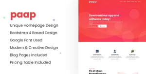 Papp - Multipurpose SaaS, Startup Landing Page Jekyll Theme