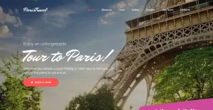 Paris Travel Agency Premium Moto CMS 3 Template