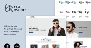 Parsal - Fashion Eyewear  Prescription Glasses & Sunglasses WordPress Theme