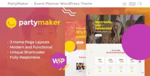 PartyMaker  Event Planner & Wedding Agency WordPress Theme