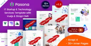 Pasona - IT Startup & Technology Services Template with Vuejs & Strapi 4