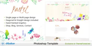 Pastel - Hand Painted Floral PSD