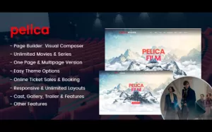 Pelica - Bioscoop, film en serie WordPress-thema