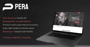 Pera - Creative One Page Bootstrap HTML Website Template