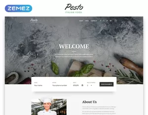 Pesto - Italian Restaurant Multipage Stylish HTML Website Template