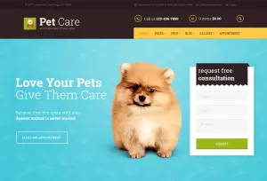Pet Care - Grooming, Hotel, Hospital & Shop WordPress Theme