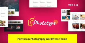 Phototype - New Elementor Portoflio WordPress Theme 2019 for Agency, Photography Sites