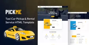 PickMe - Modern Taxi Cab Rental Service HTML Template