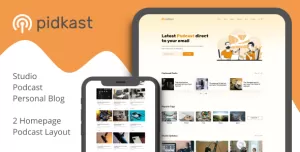 Pidkast - Podcast Blog Figma Template