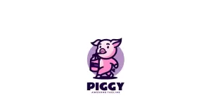 Piggy Simple Mascot Logo Design 1