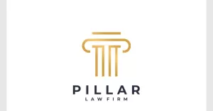 Pillar Law Gold Luxury Logo