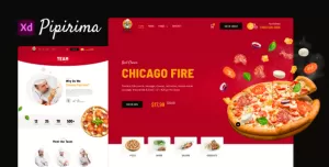 Pipirima — Pizza & Food Delivery Adobe XD Template