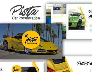 Pista Car Presentation PowerPoint template - TemplateMonster