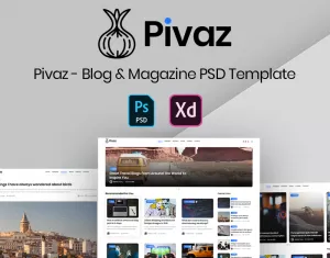 Pivaz - Blog & Magazine PSD Template - TemplateMonster