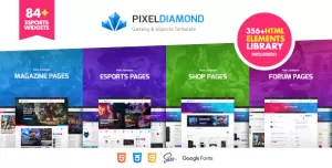 Pixel Diamond - HTML eSports Team, Sports Results & Gaming Magazine & Community