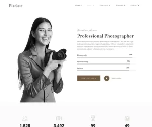 Pixelate - Portfolio & Photography Elementor Template Kit