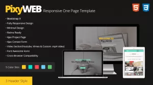 PixyWEB - Responsive One Page Template