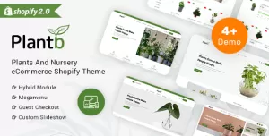 PlantB - Gardening, HomeDecor & Houseplants Shopify 2.0 Theme