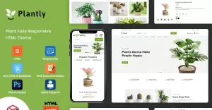 Plantly - Plants And Nursery HTML5 eCommerce Website template