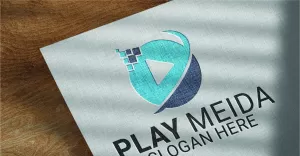 Play Media Business Vector Logo Design Template