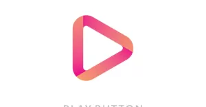 Play vector logo icon. Video icon design template. Music player V1