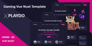 Playdo- Live Gaming & Games Studio Vue Nuxt Template.