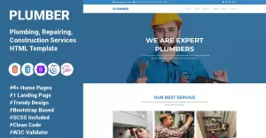 Plumber - Plumbing, Repairing, Construction HTML Template