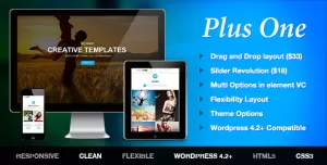 Plus - One Page Marketing Portfolio WordPress Theme