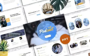 Podcast - Business PowerPoint template - TemplateMonster