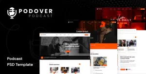 Podover - Podcast PSD Template