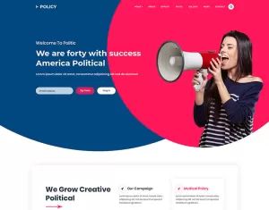 Policy - Political PSD Template