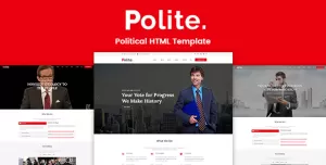 Political Campaign Website Template - Polite