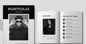 Portfolio Magazine Design Template Layout - TemplateMonster