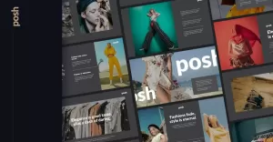 Posh - Fashion Business Powerpoint Template - TemplateMonster