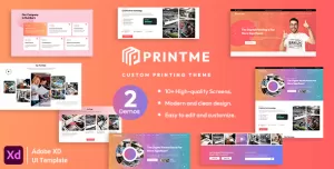 Printme - Print Shop, Printing Company XD Template