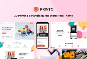 Printo - 3D Printing & Manufacturing WordPress Theme