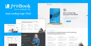 ProBook - Book Landing Page PSD