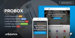 ProBox - SaaS Unbounce Landing Page Template
