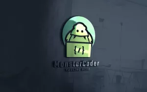 Professional Code Monster Logo temaplte - TemplateMonster