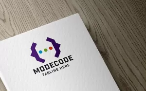 Professional Modern Code Tech Logo template - TemplateMonster